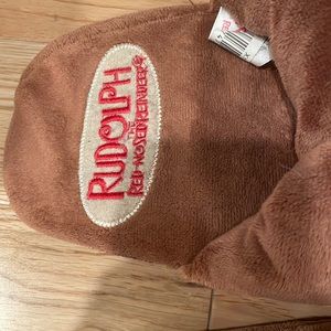 Cute Rudolph the red nose reindeer slippers